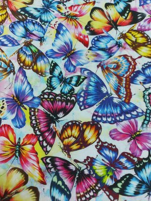 美國 進口 布料 蝴蝶 蝴蝶 生的真美麗 棉布(幅寬112cm)
