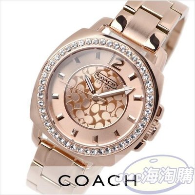 {JMC海淘購商城}COACH 14501701 新款女士OYFRIEND MINI 玫瑰金石英錶女錶 手錶