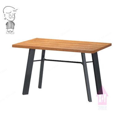 【X+Y】艾克斯居家生活館      餐桌椅系列-聖約翰 4*2.5尺餐桌(黑砂腳/木心板).適合居家或營業用.摩登家具