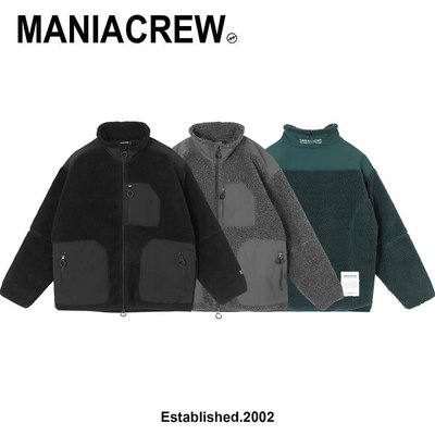 [NMR] 現貨 MANIA 23 A/W Fleece Jacket 刷毛尼龍拼接防風保暖立領外套