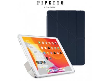 免運 Pipetto Luxe Origami iPad 10.2吋 多角度 多功能保護套 深海藍/透明背蓋 保護殼