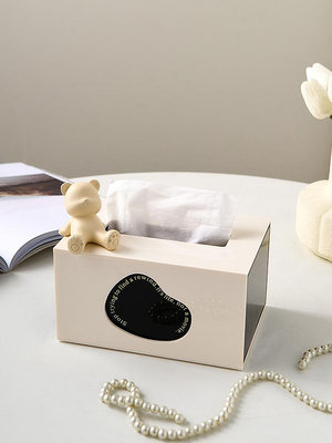 現代簡約亞克力紙巾盒ins高檔設計感創意家居客廳臥室裝飾抽紙盒淺語微微笑