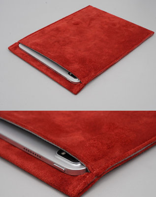 KGO現貨 平板雙層絨布套Apple蘋果iPad 10 10代 10.9吋2022絨布袋保護套 棗紅 收納袋內膽包內裏包