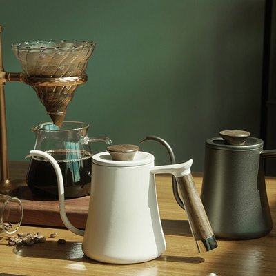 現貨熱銷-美式手沖咖啡壺細口不銹鋼家用咖啡器具套裝長嘴水壺滴漏式過濾壺~特價