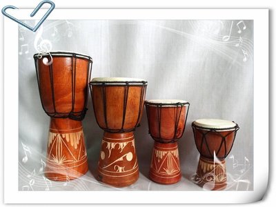 【自然傳統樂器屋】實木雕刻、 彩繪非洲鼓，Djembe金杯鼓，羊皮非洲鼓，手鼓，非洲鼓~鼓動人心~30cm~鼓動人心~