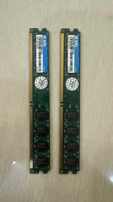 二手近全新 DSL ddr2 667 2G 雙面顆粒 ram 記憶體 兩條50