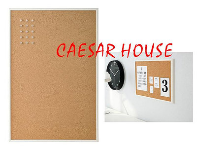 ╭☆卡森小舖☆╮【IKEA】VÄGGIS白色木質邊框．軟木留言板．公佈欄