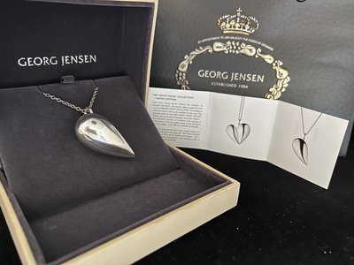 Georg Jensen 喬治傑生 2007年度 設計師 純銀項鍊 英倫之心 大款 可打開 限量 絕版