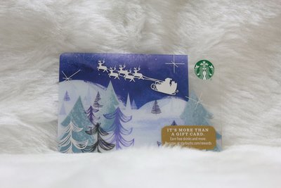 星巴克 STARBUCKS 美國 2016 6128 聖誕雪橇 麋鹿 限量 隨行卡 儲值卡 卡片 收藏
