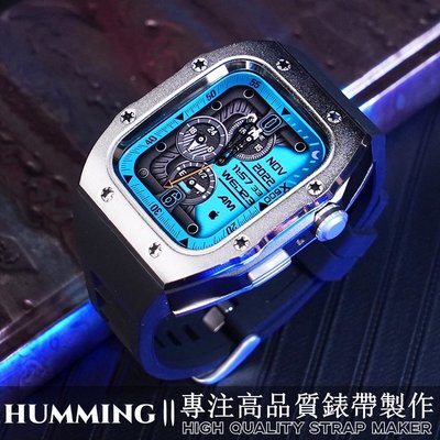 gaming微小配件-【現貨】航空鋅合金RM改裝錶殼套裝 44mm 45mm Apple Watch 8 S7 6 5 SE 氟橡膠錶帶-gm