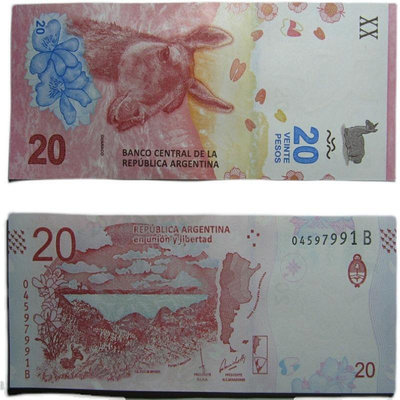 B冠 阿根廷20比索...369 錢幣 紙幣 紀念鈔【奇摩收藏】