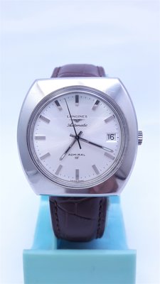 瑞士原裝浪琴LONGINES日期顯示.原裝龍頭,不鏽鋼自動上鍊古董機械男錶