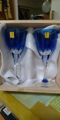日本皇室御用 KAGAMI CRYSTAL 江戶切子 水晶玻璃杯2件組日本製絕版收藏品