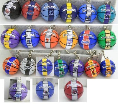 NBA 球隊 迷你 籃球 造型 鑰匙圈 鑰匙扣 吊飾 騎士 勇士 尼克 火箭 湖人 熱火 公牛 快艇 雷霆 76人