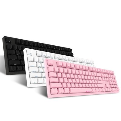 現貨 機械鍵盤Akko 3108游戲機械鍵盤Cherry櫻桃軸黑軸青軸茶軸紅軸粉色女生87鍵108鍵PBT側刻鍵帽電競筆