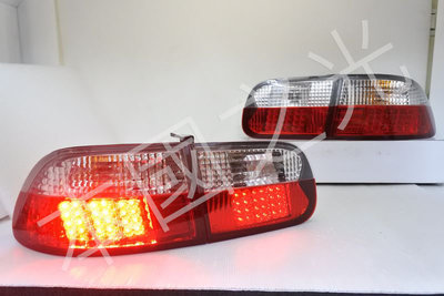 oo本國之光oo 全新 本田 K6 五代喜美 3D 3門 LED 晶鑽白紅 尾燈 一組內外左右 台灣製造