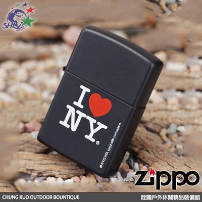 詮國 ZP112 美國經典防風打火機 Zippo / I♥NY 我愛紐約 /霧黑烤漆 | # 24798
