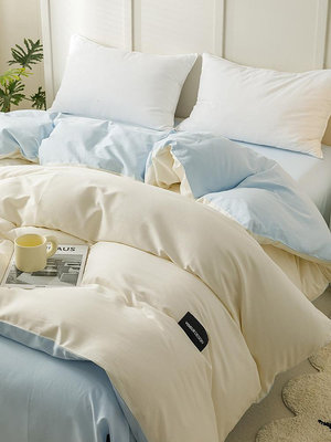 床單用品 全棉水洗棉被套單件100純棉150x200x230單獨被罩宿舍單雙人1.5米