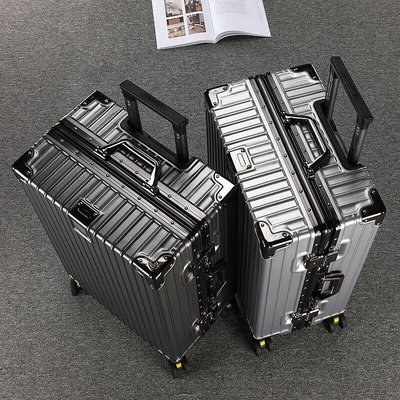 行 李箱收納箱 旅行箱 登機箱 拉桿箱 行 李箱 大容量鋁框拉桿箱 全鋁航空登機箱 加厚