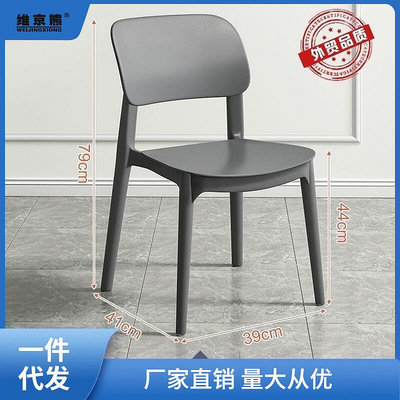 塑料椅子靠背大人簡易餐桌膠椅加厚簡約書桌凳子家用北歐餐椅