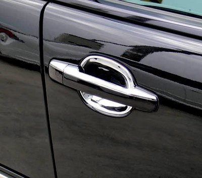 現貨熱銷-易車汽配 Benz W210 E430 E43 E55 E60 1995~2003 改裝 鍍鉻銀 車門把手防刮