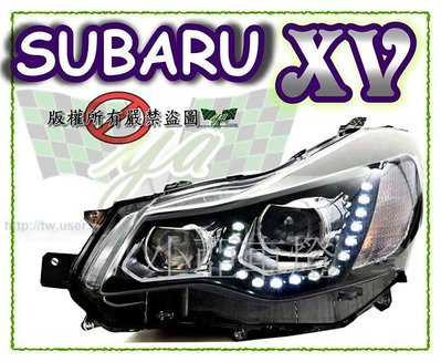 小亞車燈╠ 全新 SUBARU 速霸路 XV 類 R8 GOLF 樣式 高功率DRL LED 魚眼 大燈13999