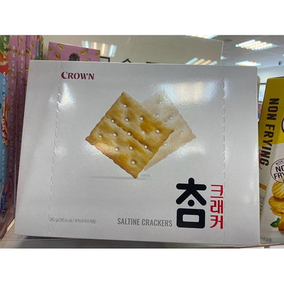 現貨 🇰🇷韓國 CROWN 大口國民蘇打餅乾 280g/盒 蘇打餅 蘇打餅乾 皇冠 海太 韓國蘇打餅乾