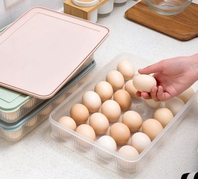 糖星小舖-24格雞蛋帶蓋收納盒/保存盒