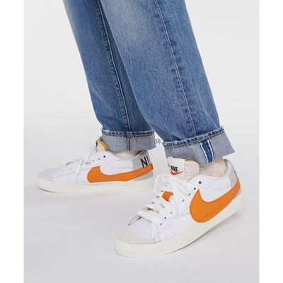 Nike Blazer Low 77 Jumbo 白橘 大勾 低幫時尚百搭滑板鞋DN2158100男鞋[上井正品折扣店]