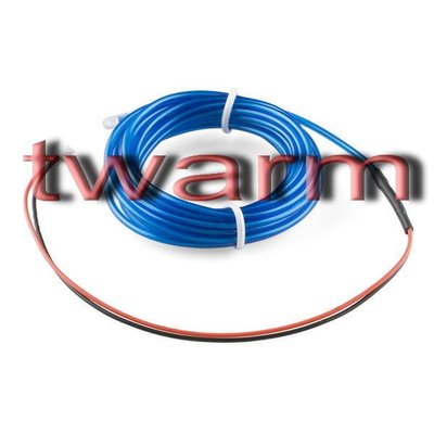 《德源科技》d)現貨＊Sparkfun原廠 EL Wire冷光發光條3m - Blue藍色 (COM-10195)