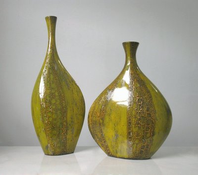 【ZEN CASA】陶瓷大型花瓶花器*現代陶瓷工藝裝飾擺飾品收藏品2個一組
