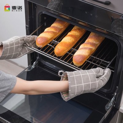 2只 加厚微波爐手套隔熱防燙手烤箱超厚耐高溫熱廚房烘焙專用家用~清倉