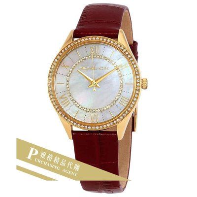 雅格時尚精品代購Michael Kors MK2756 金鑽框貝面手錶 歐美時尚 美國代購