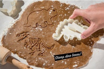 ☆╮布咕咕╭☆烘培餅乾 6件套侏羅紀恐龍化石印章餅乾模/巧克力模