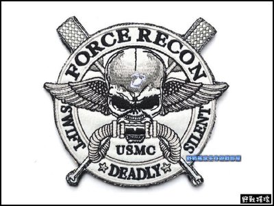 【野戰搖滾-生存遊戲】USMC美國海軍陸戰隊偵查部隊刺繡臂章、肩章、識別章