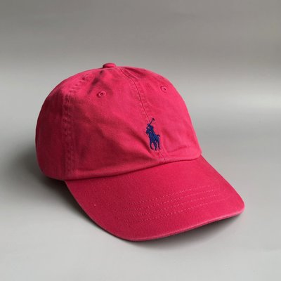 美國百分百【全新真品】Ralph Lauren 帽子 RL 配件 棒球帽 Polo 小馬 老帽 桃紅多色 男女 A732