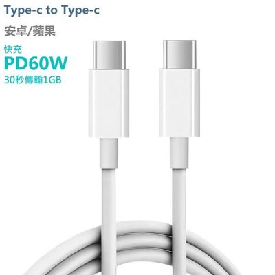 PD快充線 傳輸線 充電線 雙USBC to USB-C 雙Typec to Type-c 三星 華為 OPPO 小米