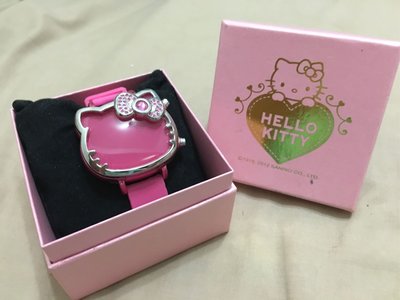 Hello Kitty LED電子錶 手錶 -頭形粉鑽