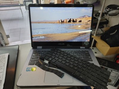 【NB3C 筆電維修】 Asus tp410 鍵盤全部無法按 鍵盤滲水故障 換全新鍵盤 主板 螢幕 電池 外殼 都有維修