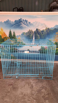 【尚典中古家具】藍色鐵製寵物籠  中古/二手/寵物籠/鐵製寵物籠/藍色寵物籠