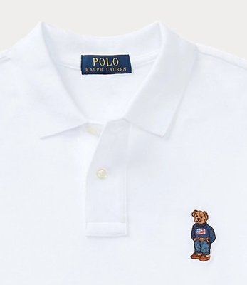 POLO Ralph Lauren 短袖 限量POLO衫 熊熊系列 青年款 白色 美國姐妹屋