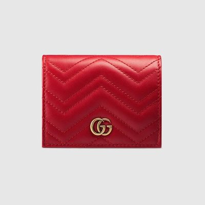 【代購】GUCCI GG Marmont Card Case 短夾 皮夾 紅色 / 黑色