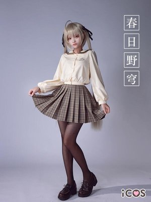 眾誠優品 現貨ICOS春日野穹cos服緣之空穹妹JK校服制服水手服cosplay服裝女CS2572