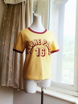 Celine 日本製 植絨logo 棉 T恤