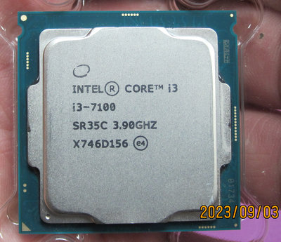 【1151腳位】Intel® Core™ i3-7100 處理器 3M 快取記憶體 3.90 GHz 雙核心四執行緒