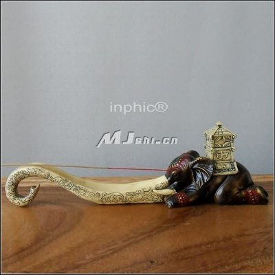 INPHIC-大象擺飾 工藝品 招財 家居飾品 木雕 泰國 樹脂對大象仿骨雕香座