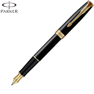 【Pen筆】法國製 PARKER派克 卓爾麗黑金夾鋼筆 P1931495