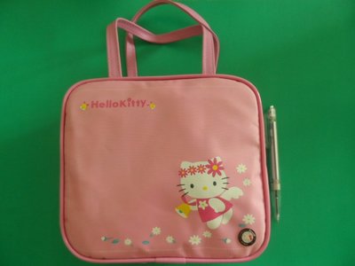 大熊舊書坊 -三麗鷗 Hello Kitty 凱蒂貓 餐袋單層手提便當袋 尺寸為長16寬18底8 -A3