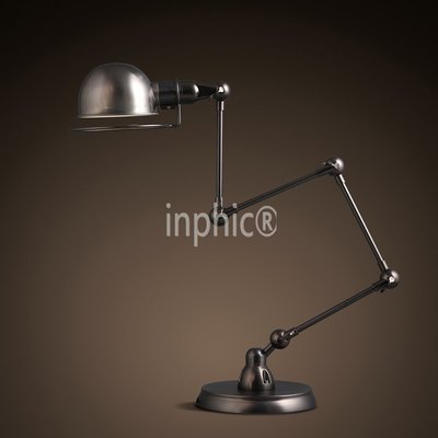 INPHIC-復古工業機械工作燈長臂 床頭看書燈 可護目檯燈