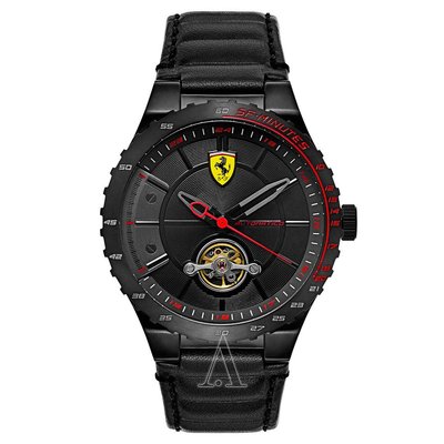 Ferrari 法拉利 限時特賣!稀有款5折!皮帶手錶鏤空機械錶男錶超跑賽車錶 830366 全新真品原廠包裝